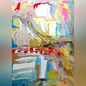 3 original acrylic abstract prints